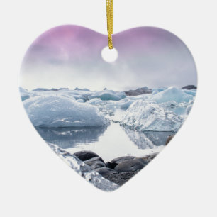 Décoration En Céramique Lagune de glacier de l'Islande