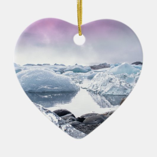 Décoration En Céramique Lagune de glacier de l'Islande (Devant)