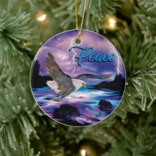 Décoration En Céramique L'aigle en flammes répand la paix