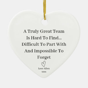 Décoration En Céramique Laisser cadeau, cadeau de collègue, collègue de tr