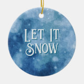 Décoration En Céramique Laisser neiger Bleu Noël (Devant)