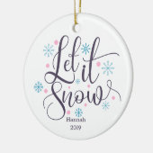 Décoration En Céramique Laisser neiger Noël vacances (Gauche)