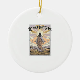 Décoration En Céramique Laissez Votre Lumière Briller Foi Vintage