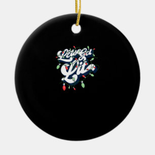 Décoration En Céramique Laissons-nous ! Drôle Boire Noël Light Graphique