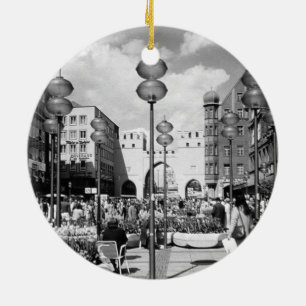 Décoration En Céramique L'Allemagne vintage Munich Towngate Karistor 1970