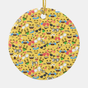 Décoration En Céramique l'amour mignon d'emoji entend le motif de rire de
