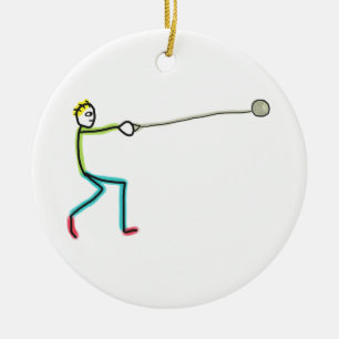Décoration En Céramique Lancer du marteau Stickman