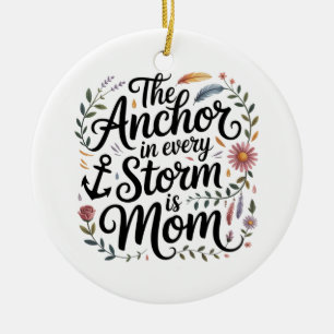 Décoration En Céramique L'ancre dans chaque tempête est maman