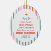 Décoration En Céramique Langues Joyeux Noël (Droite)