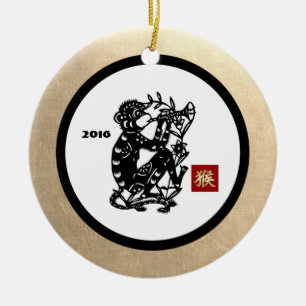 Décoration En Céramique L'année chinoise du singe 2016, cadeaux d'ornement