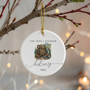 Décoration En Céramique L'année où j'ai appris la randonnée Cadeau pour