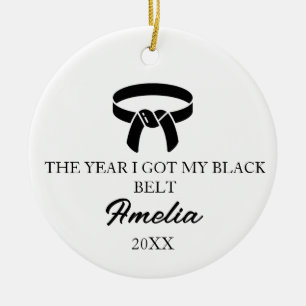 Décoration En Céramique L'ANNÉE OÙ J'AI OBTENU MA CEINTURE NOIRE, Karaté