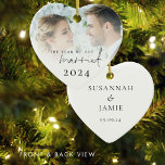Décoration En Céramique L'année où nous avons été mariés Photo Overlay<br><div class="desc">L'Année Où Nous Avons Été Mariés Photo Overlay.. Un joli souvenir avec votre photo,  et année,  avec vos noms sur le dos pour commémorer ce temps spécial.Marié est dans un ensemble de script moderne. Personnalisez facilement le reste du texte au besoin.</div>