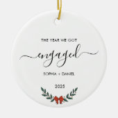 Décoration En Céramique L'année où nous nous sommes engagés Noël minimalis (Devant)