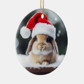 Décoration En Céramique Lapin de Noël (Droite)