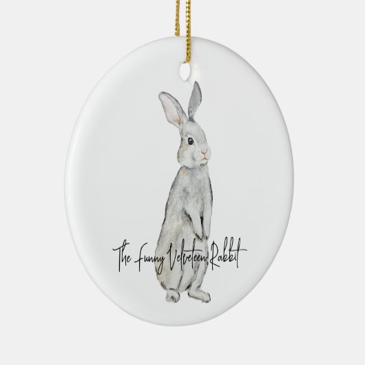 Décoration En Céramique Lapin de velours drôle (Droite)