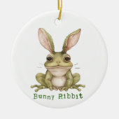 Décoration En Céramique Lapin Grenouille Lapin Flexible Oreilles Toad Drôl (Devant)