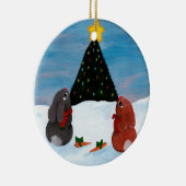 Décoration En Céramique Lapins de Noël (Droite)