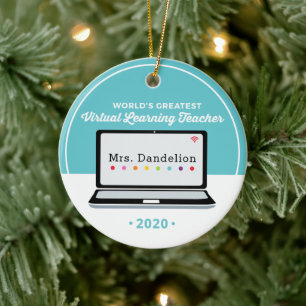 Décoration En Céramique L'apprentissage virtuel Cadeau de l'enseignant en