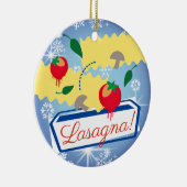 Décoration En Céramique Lasagna Alimentation italienne Arbre de Noël ornem (Droite)