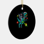 Décoration En Céramique L'astronaute à cheval T-Rex Dinosaur (Droite)