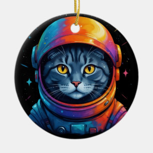 Décoration En Céramique L'astronaute Cat Space Amusant Amoureux des chats