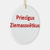 Décoration En Céramique latvian priecigus ziemassvetkus Ornament (Droite)