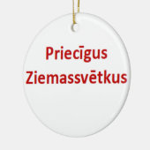 Décoration En Céramique latvian priecigus ziemassvetkus Ornament (Gauche)