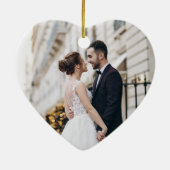 Décoration En Céramique Laurel Leaf premier mariage Noël (Dos)