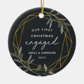 Décoration En Céramique Laurel Leaf, premier Noël engagé (Devant)