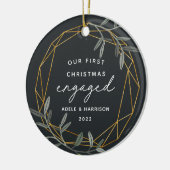 Décoration En Céramique Laurel Leaf, premier Noël engagé (Gauche)