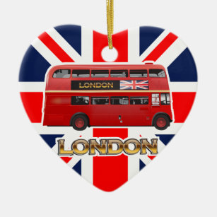 Décoration En Céramique L'autobus à  impériale rouge de Londres