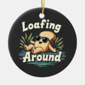 Décoration En Céramique Lavage Autour De Relaxant Pain Louveur (Devant)