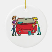 Décoration En Céramique Lavage de voiture (Dos)