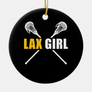 Décoration En Céramique Lax Girl Lacrosse Sport