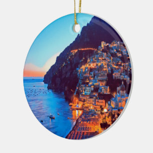 Décoration En Céramique ldp POSITANO Côte Amalfi - coucher de soleil à l