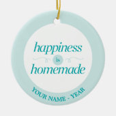 Décoration En Céramique Le bonheur est fait maison (Devant)