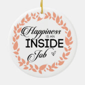 Décoration En Céramique Le Bonheur Est Une Guerrière De Travail Intérieur (Dos)