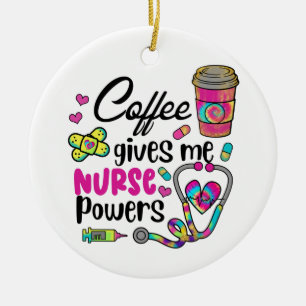 Décoration En Céramique Le Café Me Donne Des Pouvoirs D'Infirmière