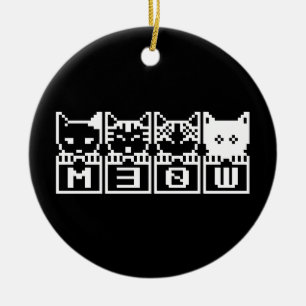 DÉCORATION EN CÉRAMIQUE LE CHATS M30W 8 BITS