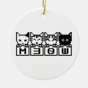 DÉCORATION EN CÉRAMIQUE LE CHATS M30W 8 BITS