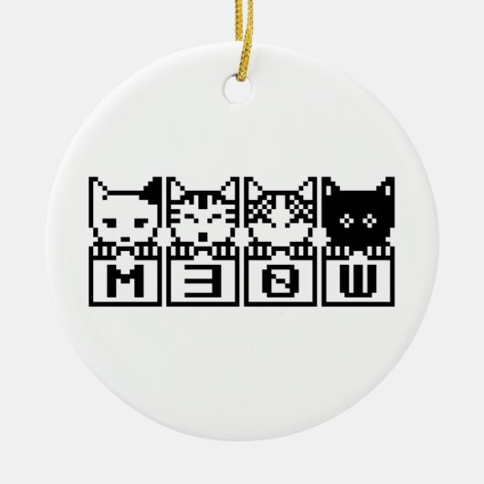 DÉCORATION EN CÉRAMIQUE LE CHATS M30W 8 BITS (Devant)