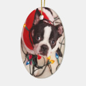 Décoration En Céramique Le chien de Boston Terrier dans le scintillement (Gauche)