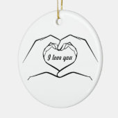 Décoration En Céramique Le coeur remet l'ornement (Gauche)