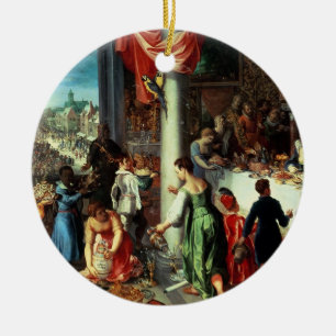 Décoration En Céramique Le festin d'hiver, recueillant à l'état bavarois