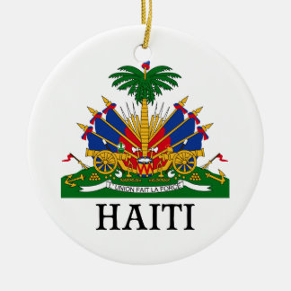 Décoration En Céramique Le HAÏTI - emblème/manteau des