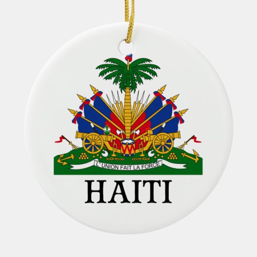 Décoration En Céramique Le HAÏTI - emblème/manteau des (Devant)