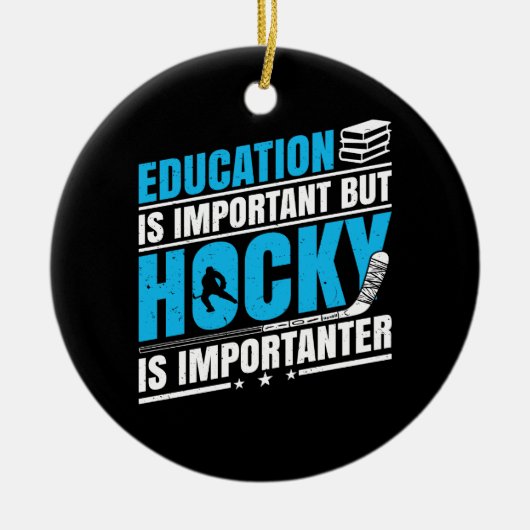 Décoration En Céramique Le hockey amusant est important (Devant)