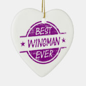 Décoration En Céramique Le meilleur Wingman toujours pourpre (Droite)