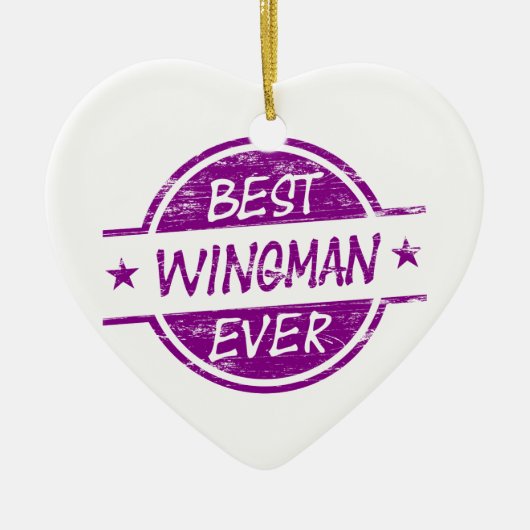 Décoration En Céramique Le meilleur Wingman toujours pourpre (Devant)